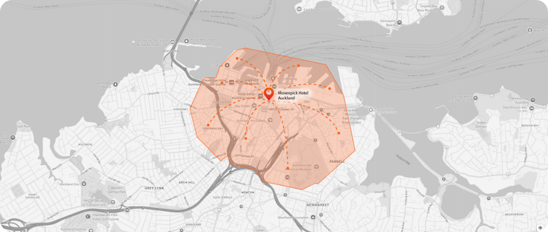 Map Auckland with arrows-100