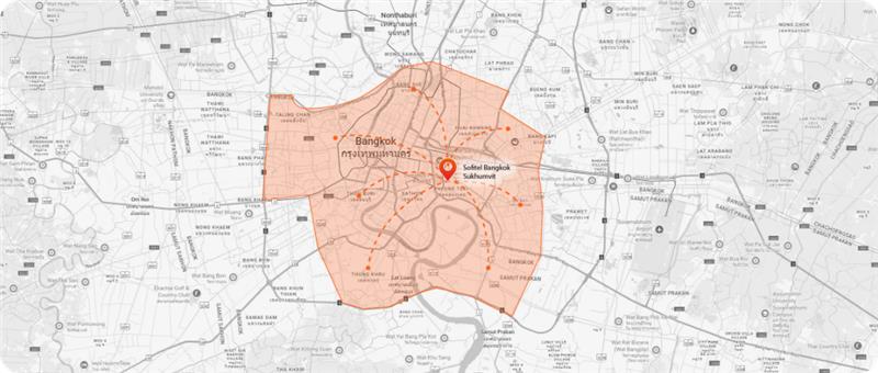 Map Thailand with arrows-100